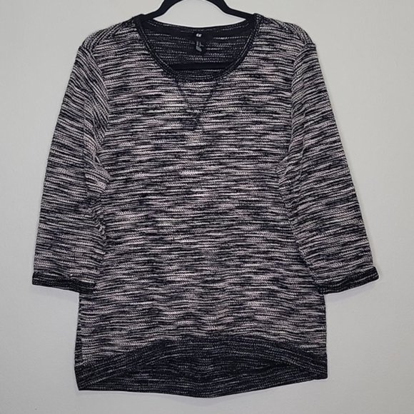 H&M Marled Relaxed 3/4 Sleeve Sweater, Size M - Picture 10 of 10